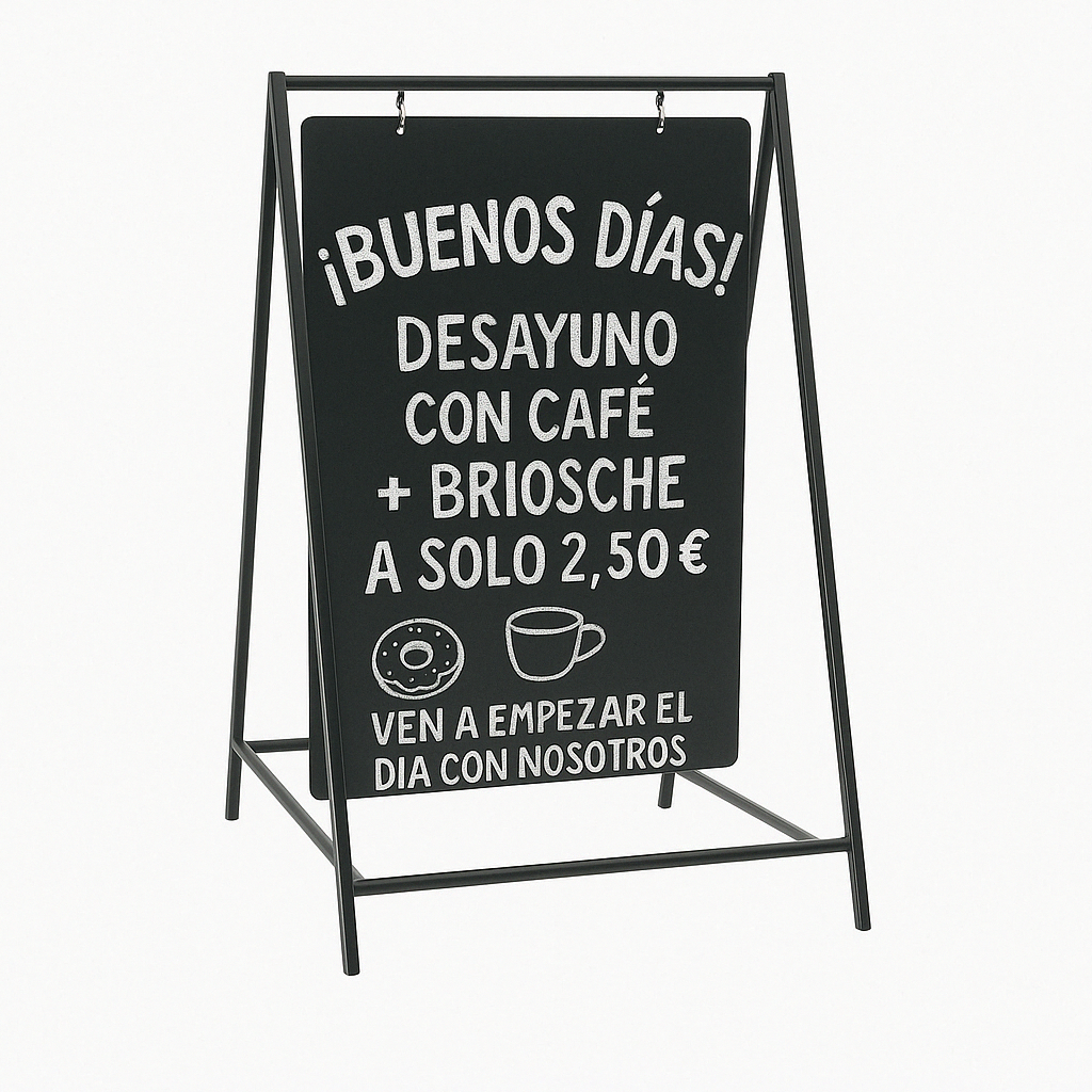 pizarra bar de pie para exterior