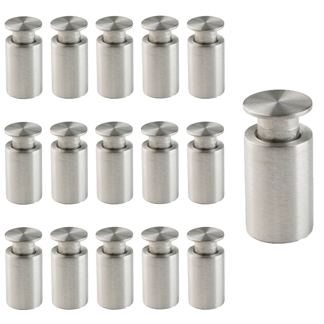 Separadores para placas en acero cepillado - (16 piezas)
