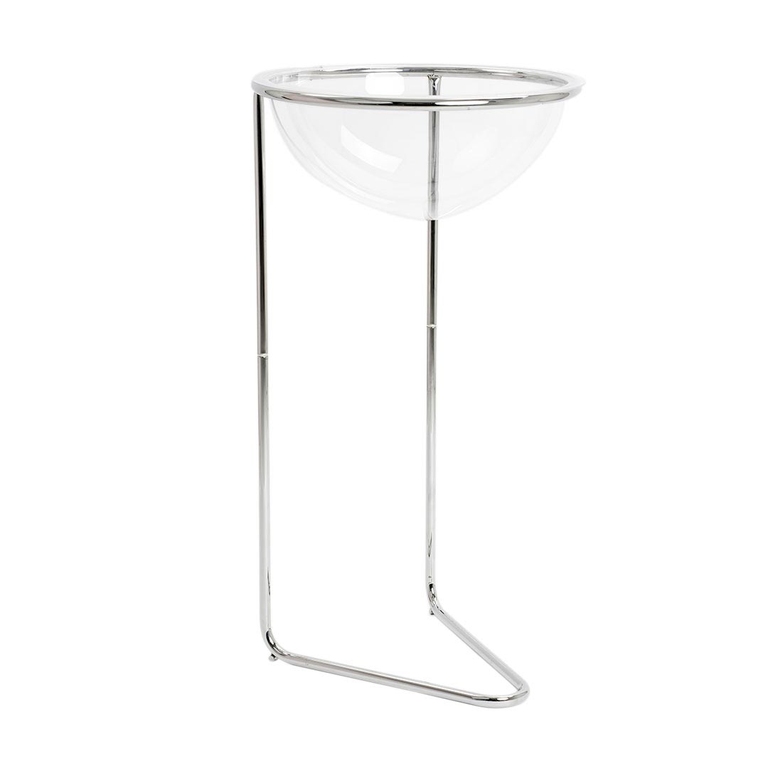 expositor con media esfera transparente para tiendas