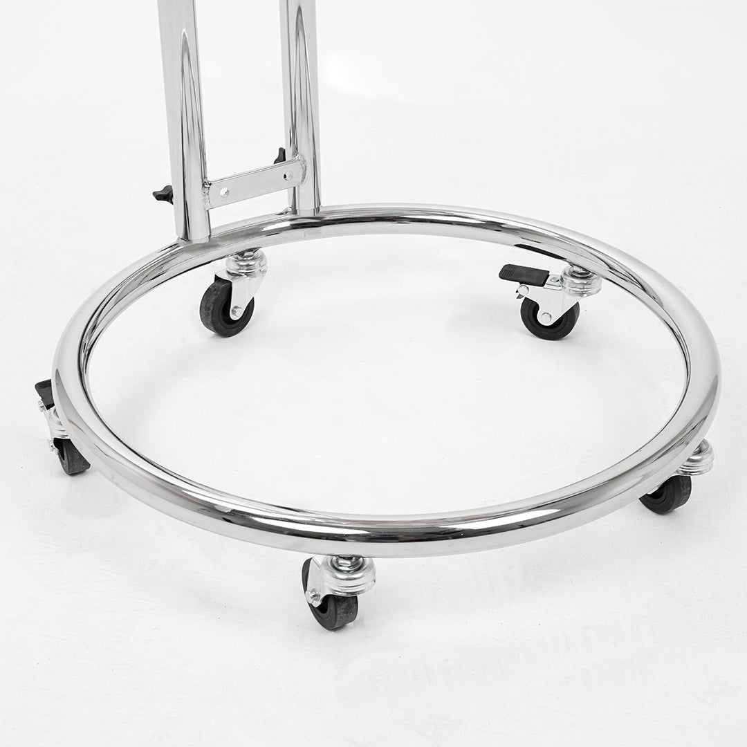 Expositor de pie con semiesferas de metacrilato para presentación de productos