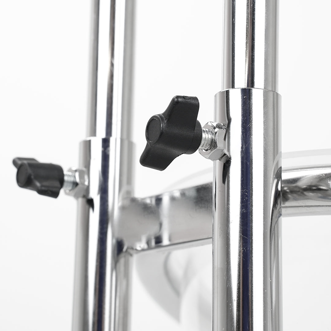 Expositor de pie con semiesferas de metacrilato para presentación de productos