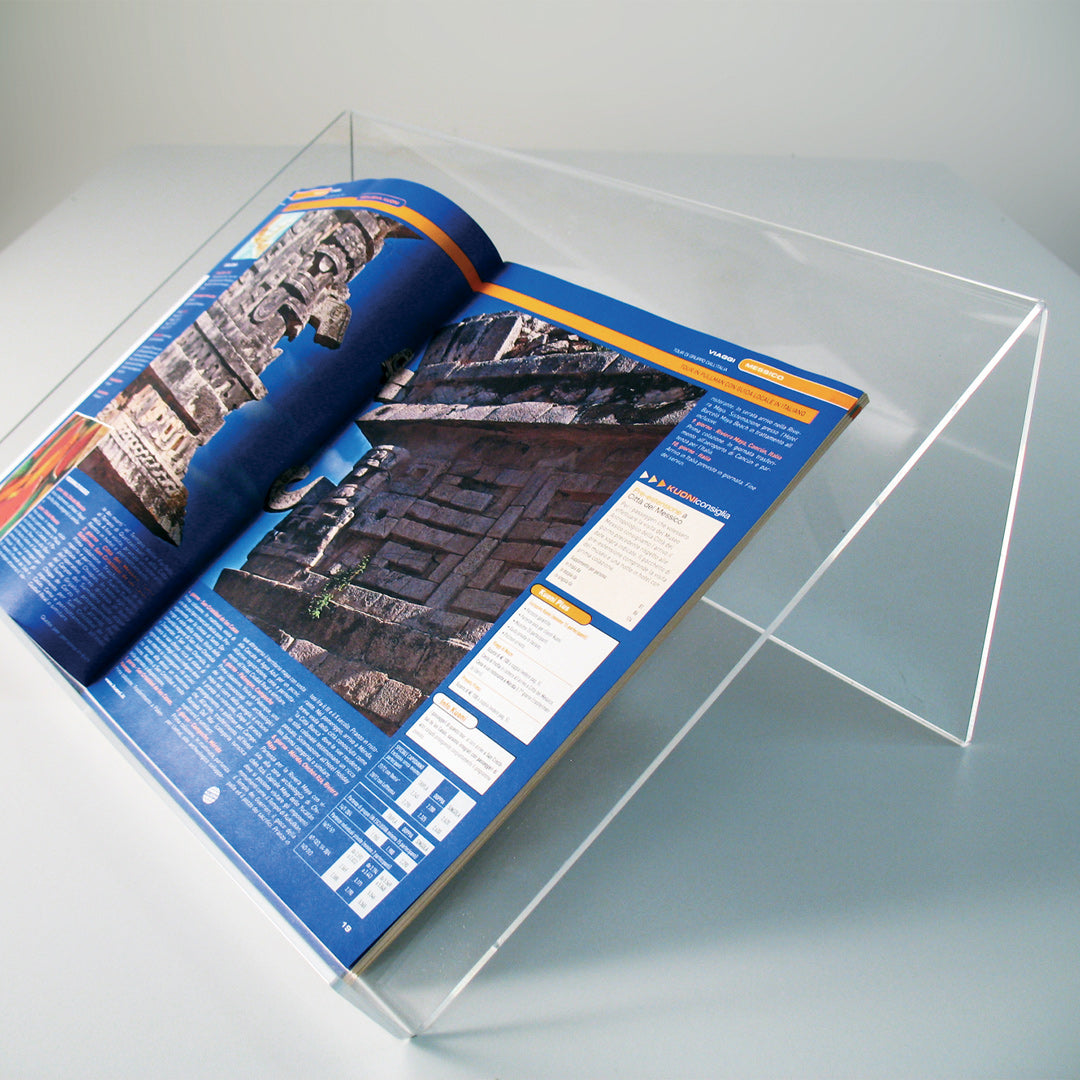 atril en metacrilato para soporte de lectura