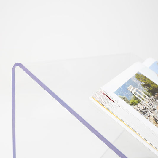 detalle atril expositor de mesa de metacrilato