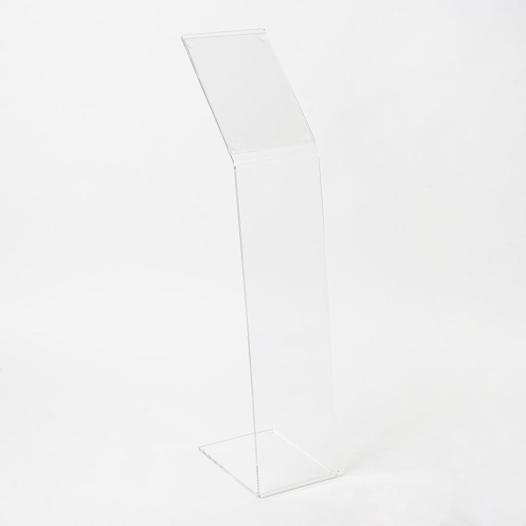 expositor atril de pie en metacrilato