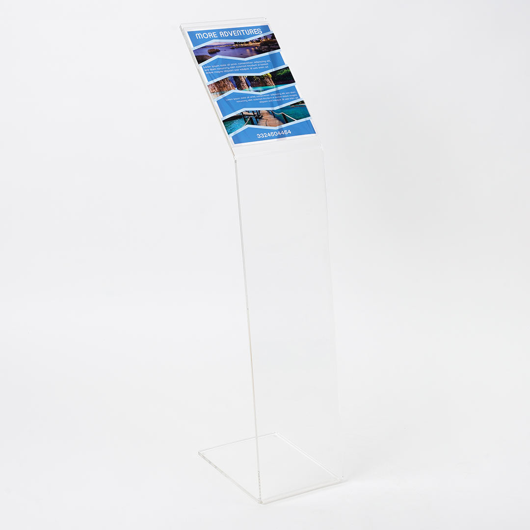 expositor de pie atril de metacrilato