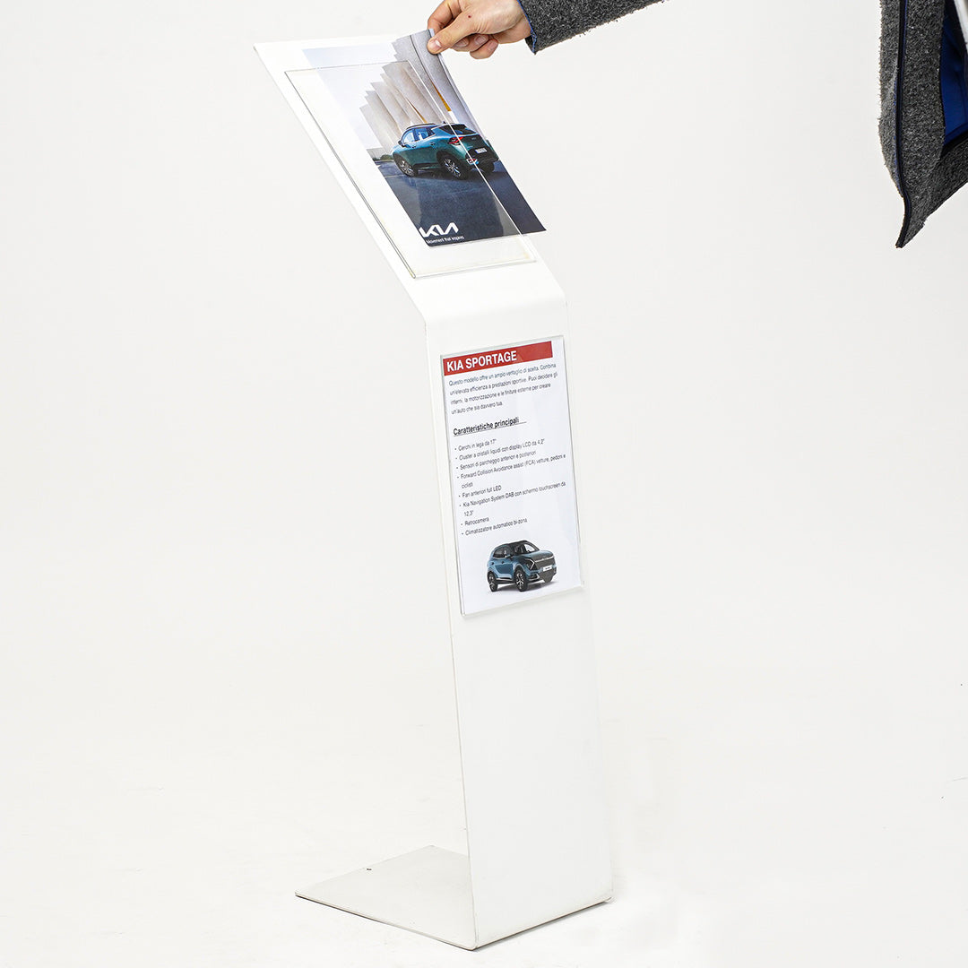 expositor de pie atril de metal