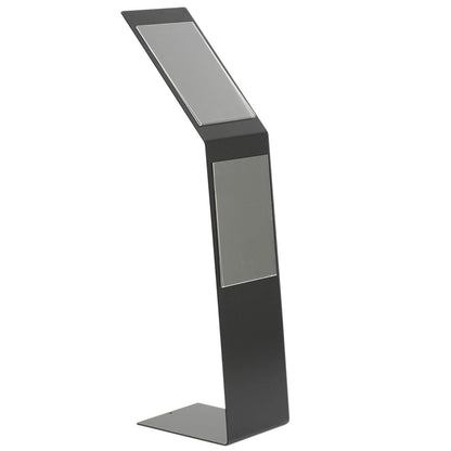 expositor de portagraficas de pie en metal negro