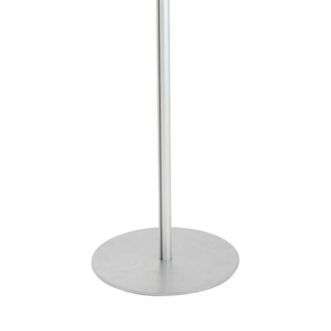 base con montante de metal 