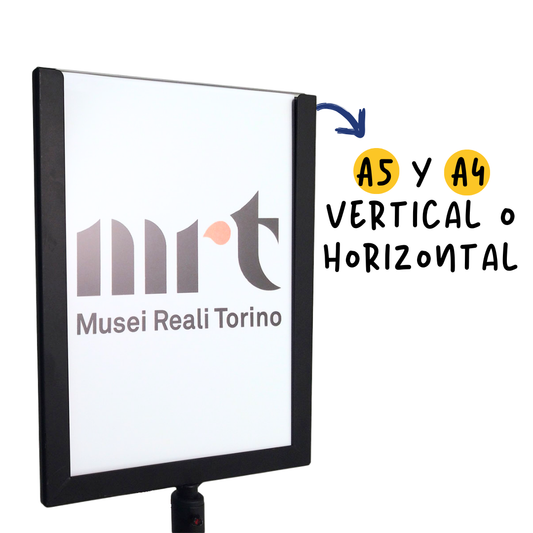 porta grafica para poste separador