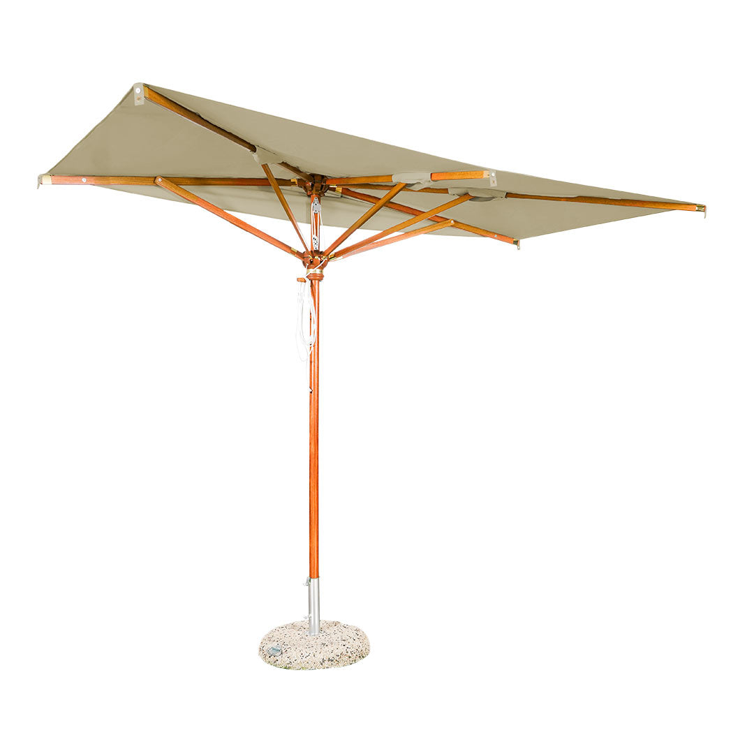media sombrilla lona color beige