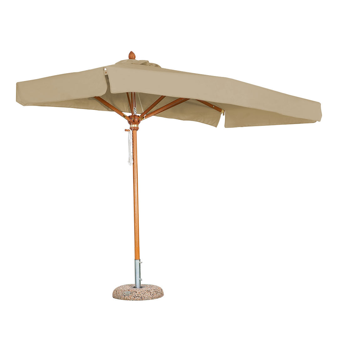 media sombrilla lona color beige con volante