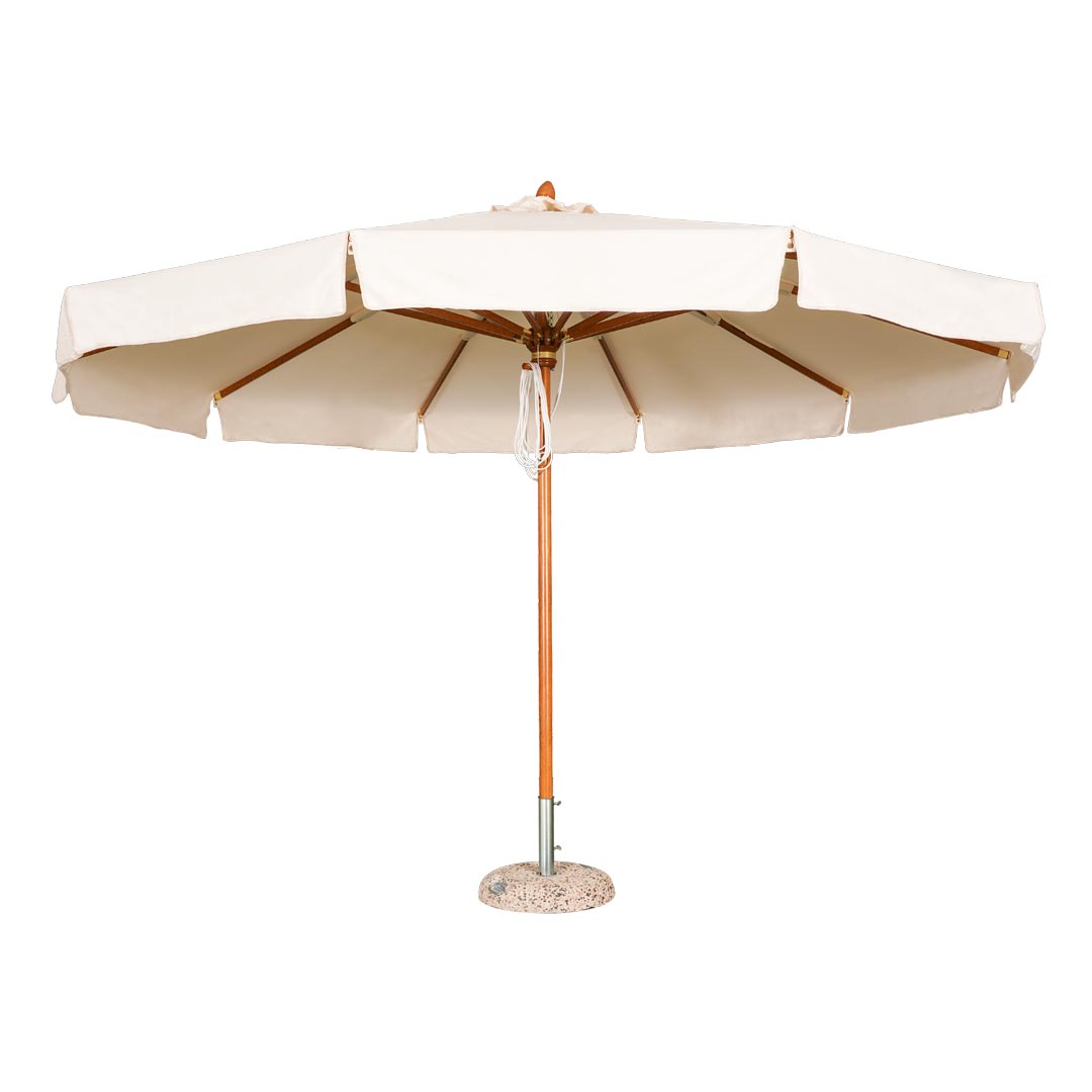 Sombrilla para Terraza Redonda de Madera