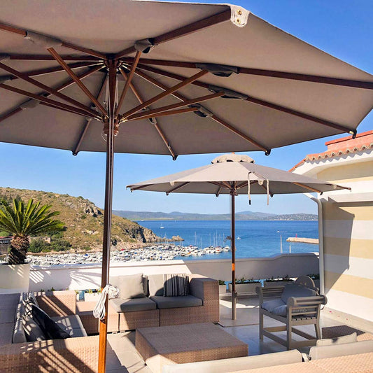 Sombrilla para Terraza Redonda de Madera - HAVANA