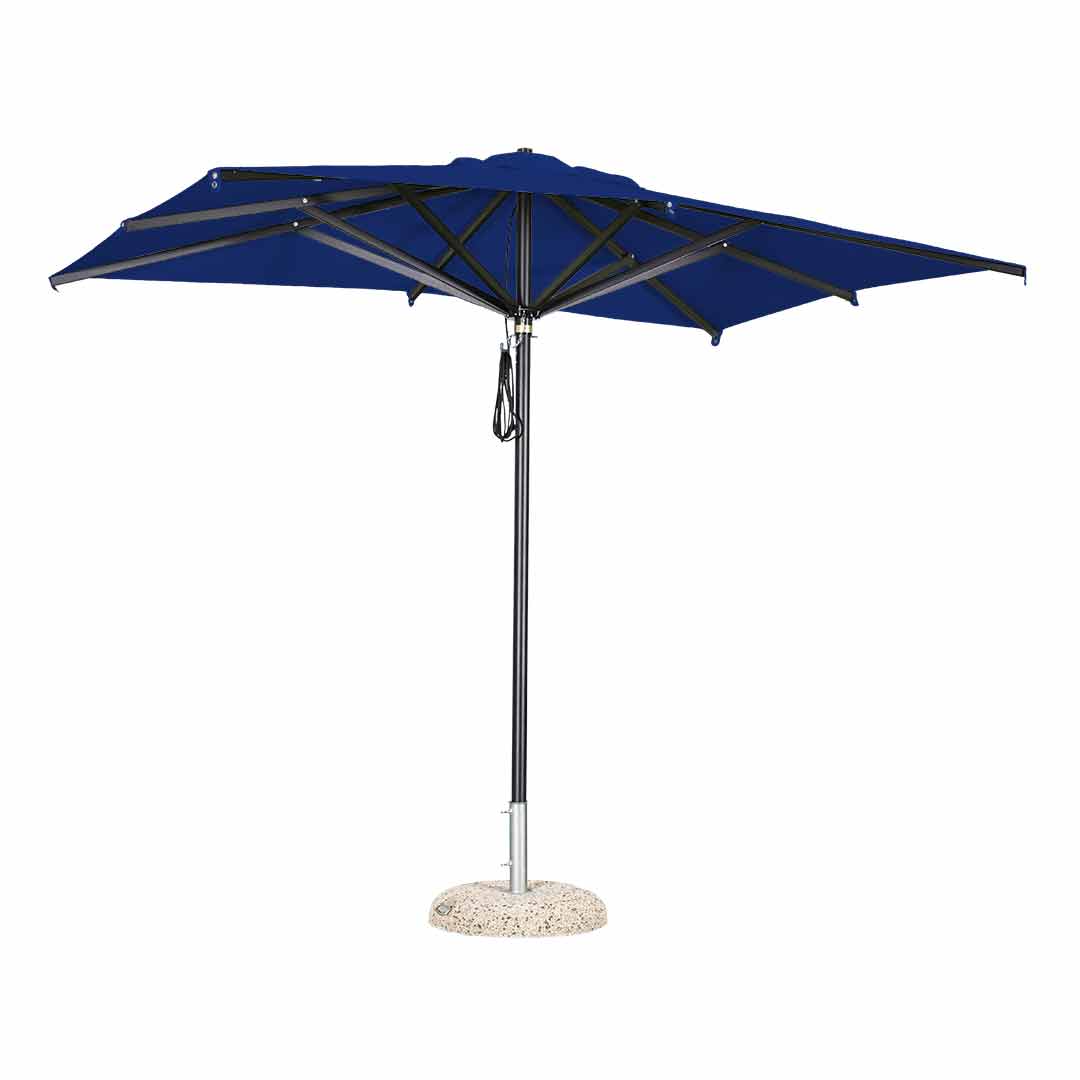 Sombrilla rectangular en aluminio lona azul