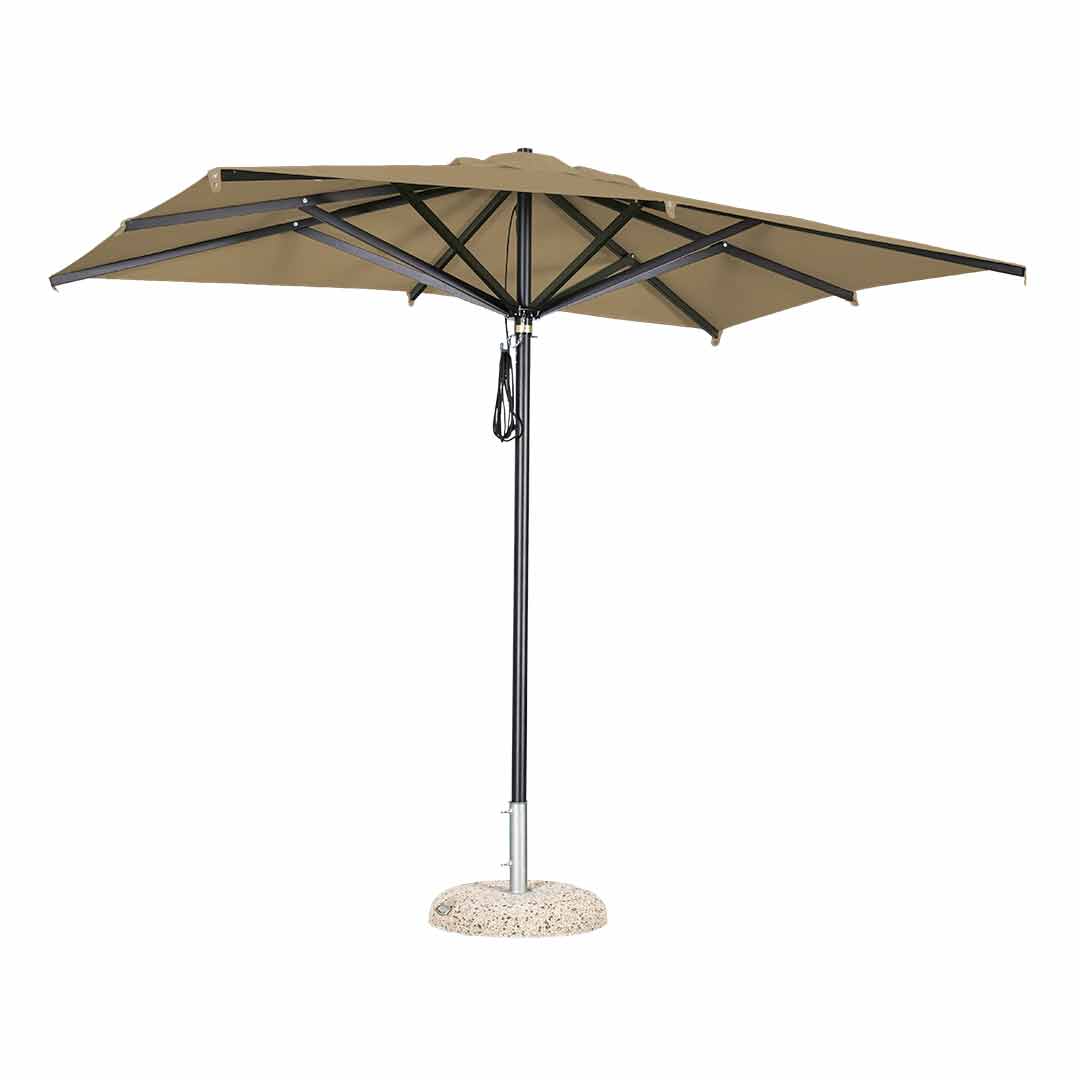 Sombrilla rectangular en aluminio lona beige