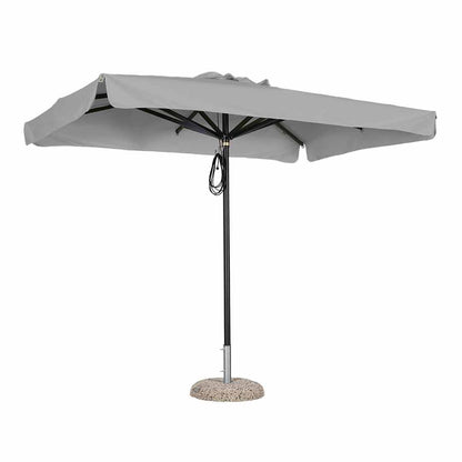 Sombrilla rectangular en aluminio lona acero con volante