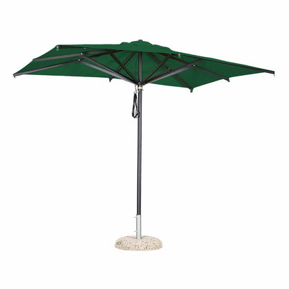 Sombrilla rectangular en aluminio lona verde