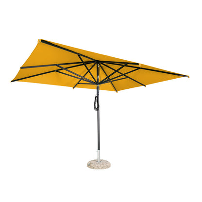 Sombrilla rectangular en aluminio lona amarillo