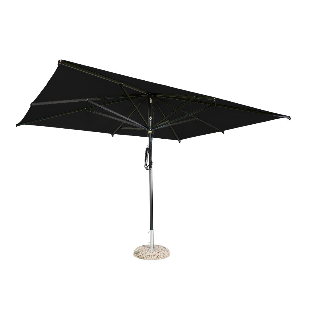 Sombrilla rectangular en aluminio lona negra