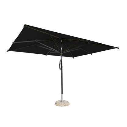 Sombrilla rectangular en aluminio lona negra