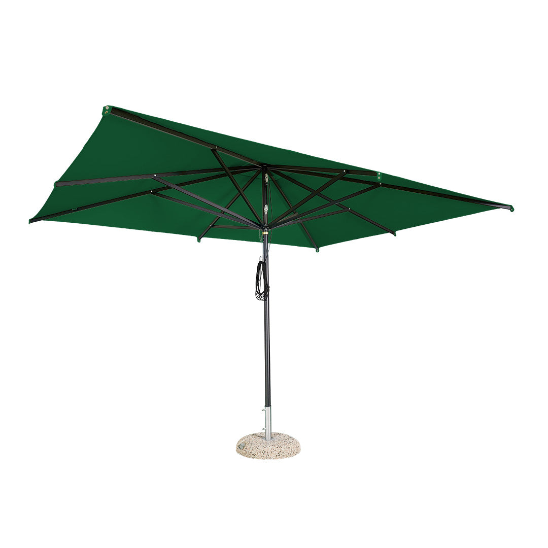 Sombrilla rectangular en aluminio lona verde