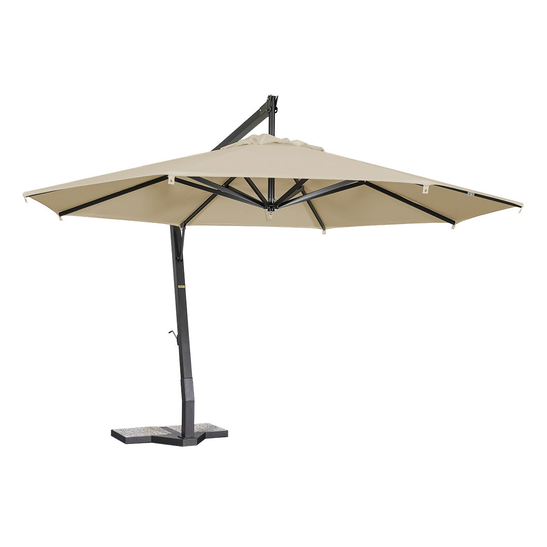 sombrilla de alumino lona beige