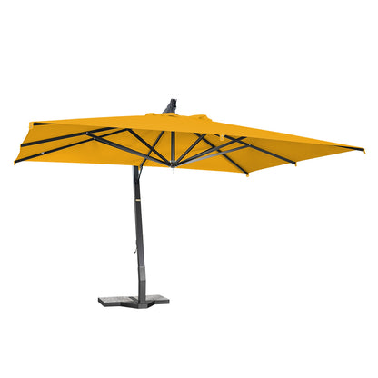 Sombrilla exéntrica en aluminio lona amarillo 