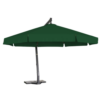 sombrilla de alumino lona verde con volante 