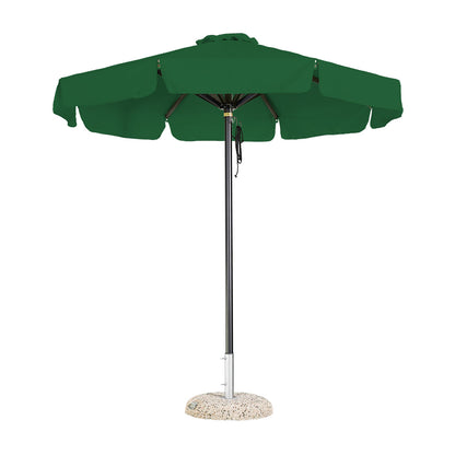 sombrilla redonda de aluminio lona verde