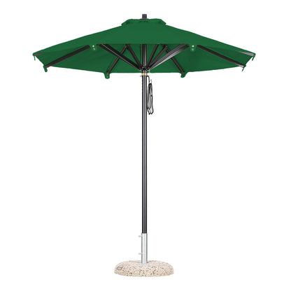 sombrilla redonda de aluminio lona sin volante verde
