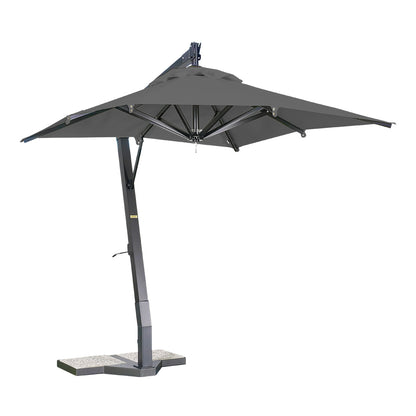 sombrilla de aluminio lona antracita