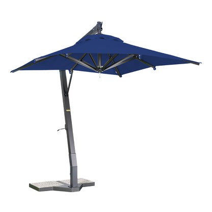 sombrilla de aluminio lona azul