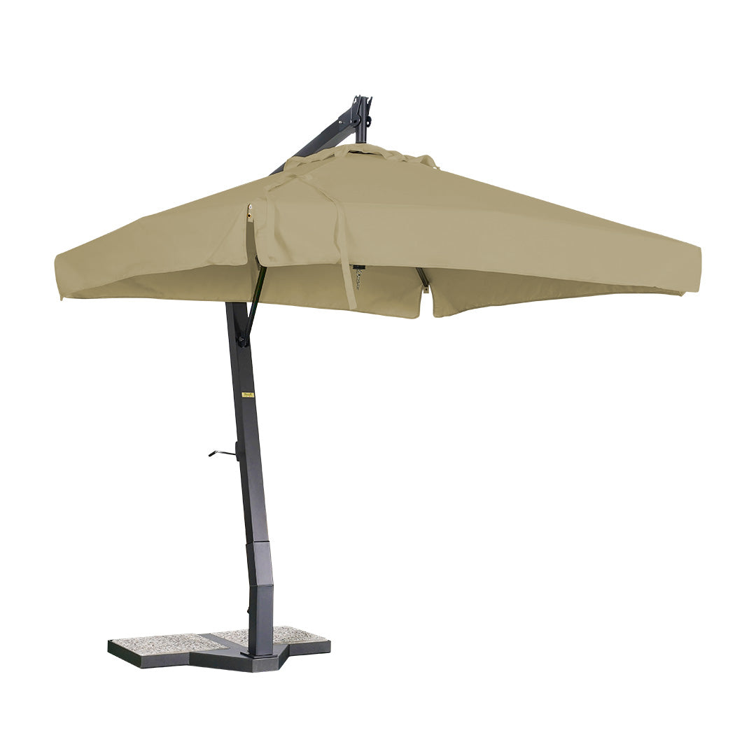 sombrilla de aluminio lona beige