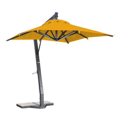 sombrilla de aluminio lona amarillo