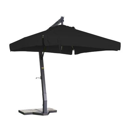 sombrilla de aluminio lona negra