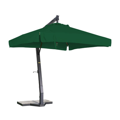 sombrilla de aluminio lona verde