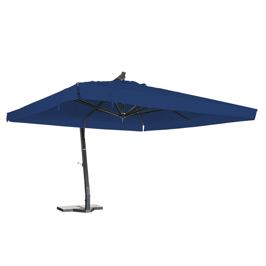 sombrilla de aluminio lona azul