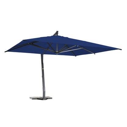 sombrilla de aluminio lona azul