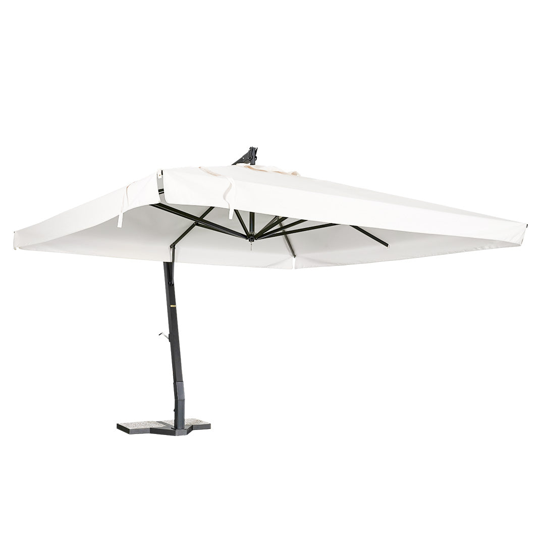 sombrilla de aluminio lona ecru
