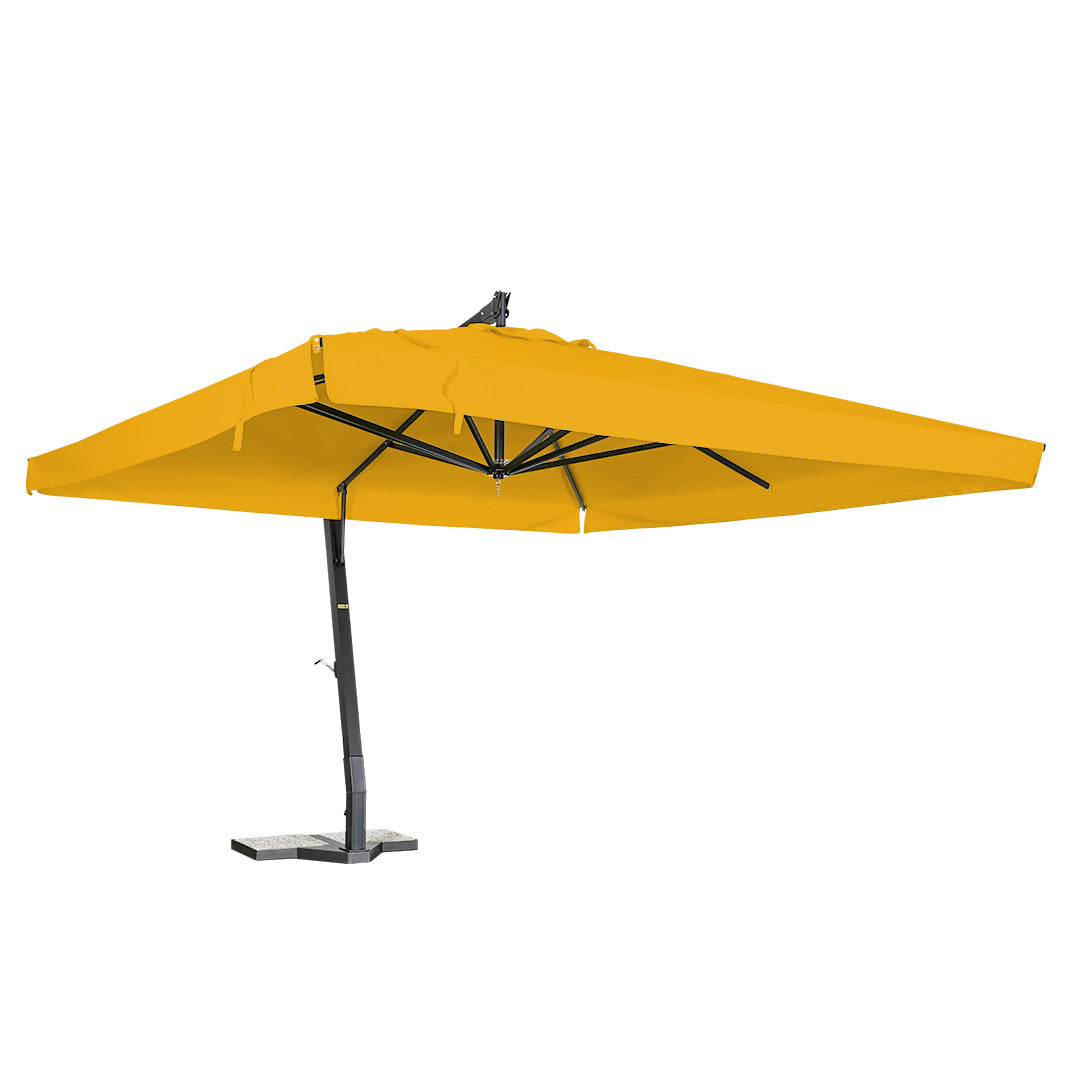 sombrilla de aluminio lona amarillo