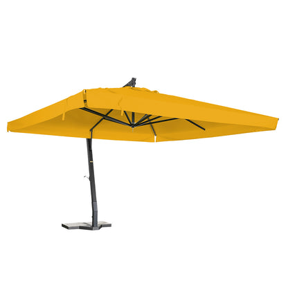 sombrilla de aluminio lona amarillo