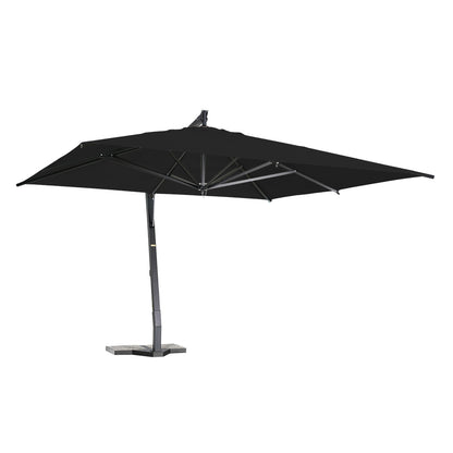 sombrilla de aluminio lona negra