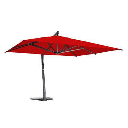 sombrilla de aluminio lona roja