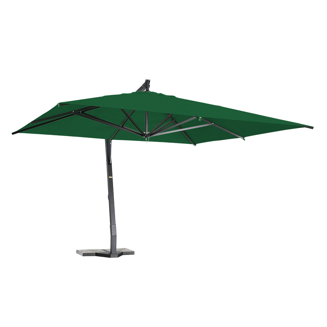 sombrilla de aluminio lona verde