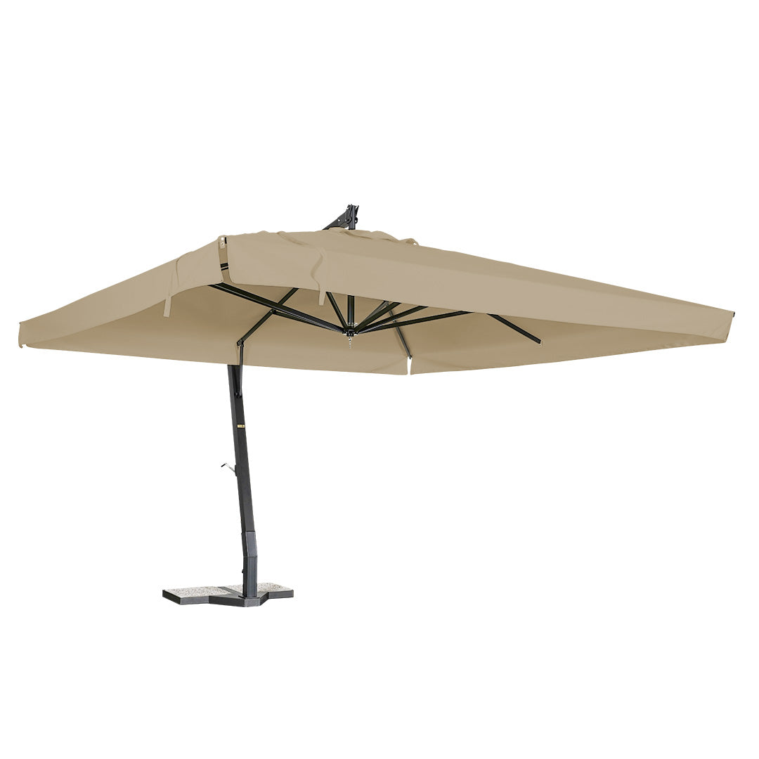 sombrilla de aluminio lona beige