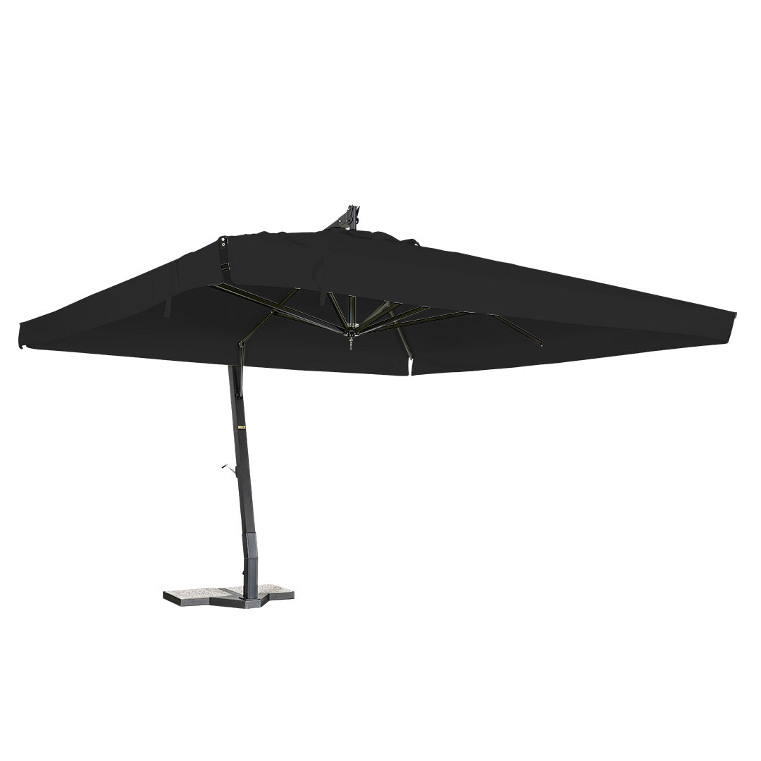 sombrilla de aluminio lona negra