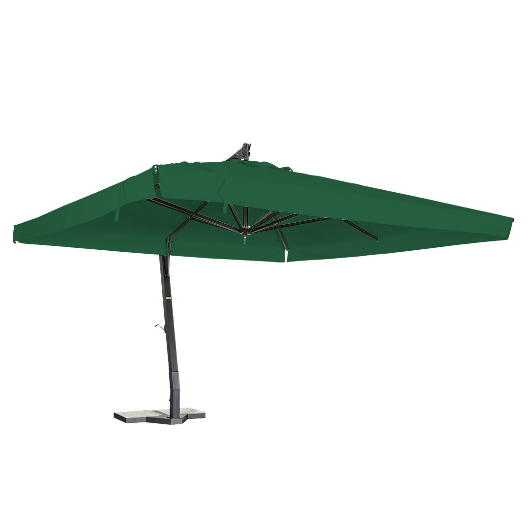 sombrilla de aluminio lona verde