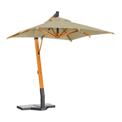 Parasol Excentrico Cuadrado en Madera -  SAN FRANCISCO