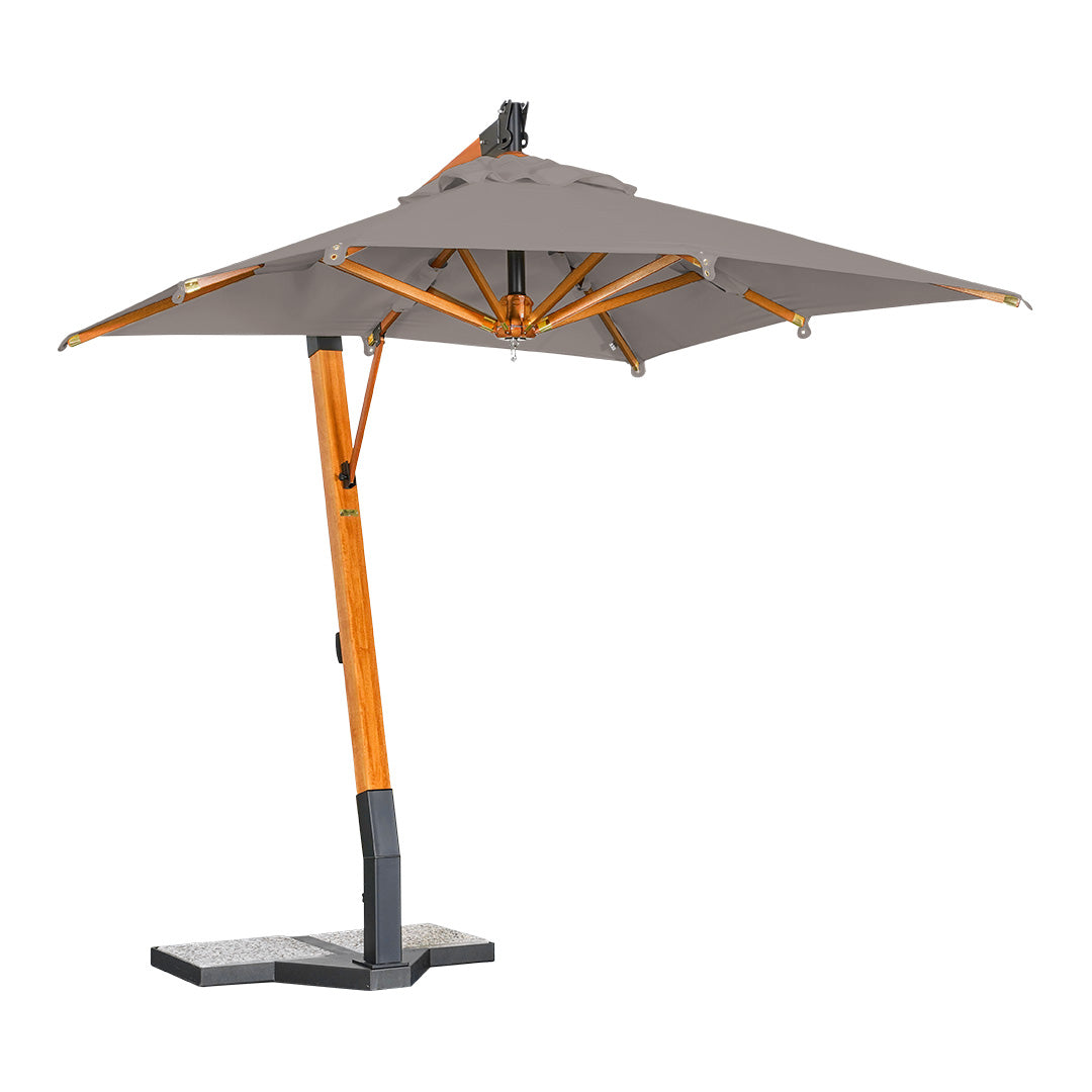 Parasol Excentrico Cuadrado en Madera -  SAN FRANCISCO