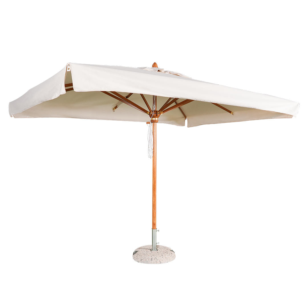 Sombrilla profesional rectangular con mástil central de madera - SYDNEY